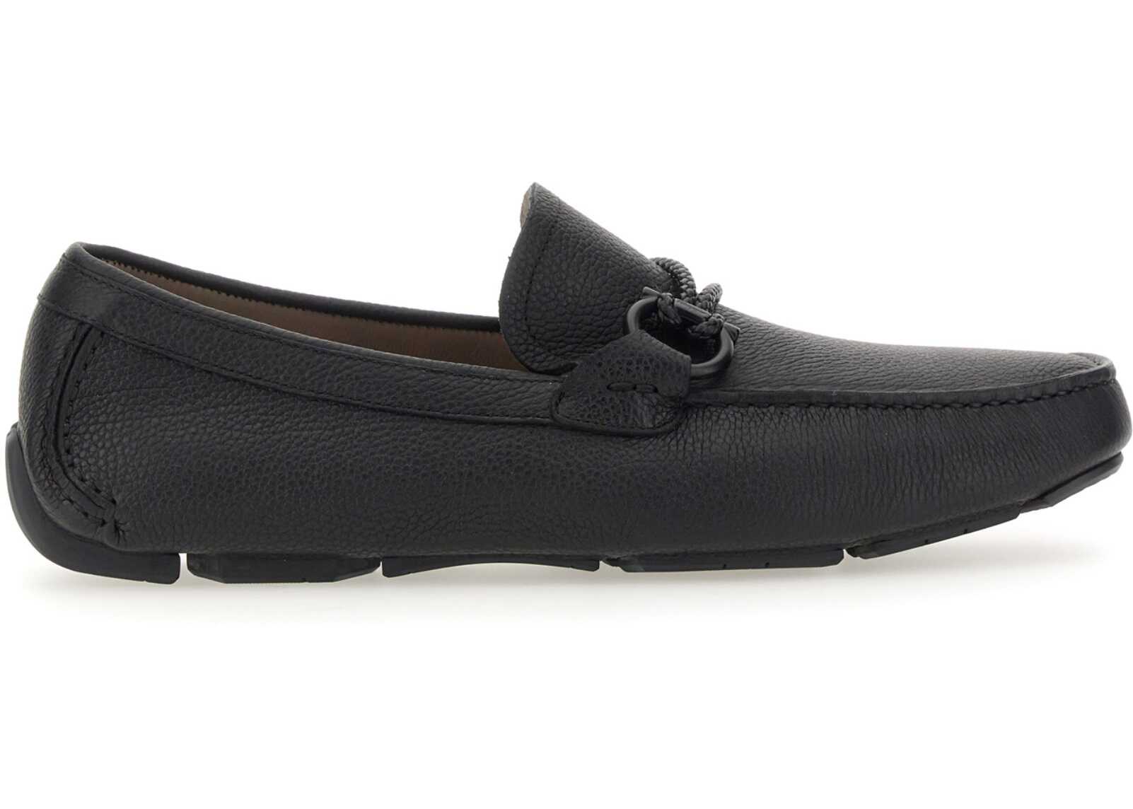 Ferragamo Moccasin Gancini BLACK