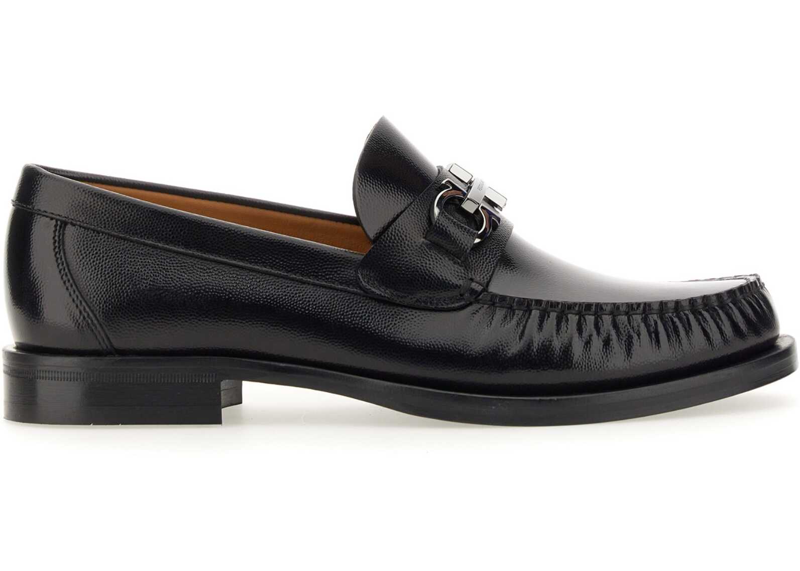 Ferragamo Moccasin Gancini BLACK