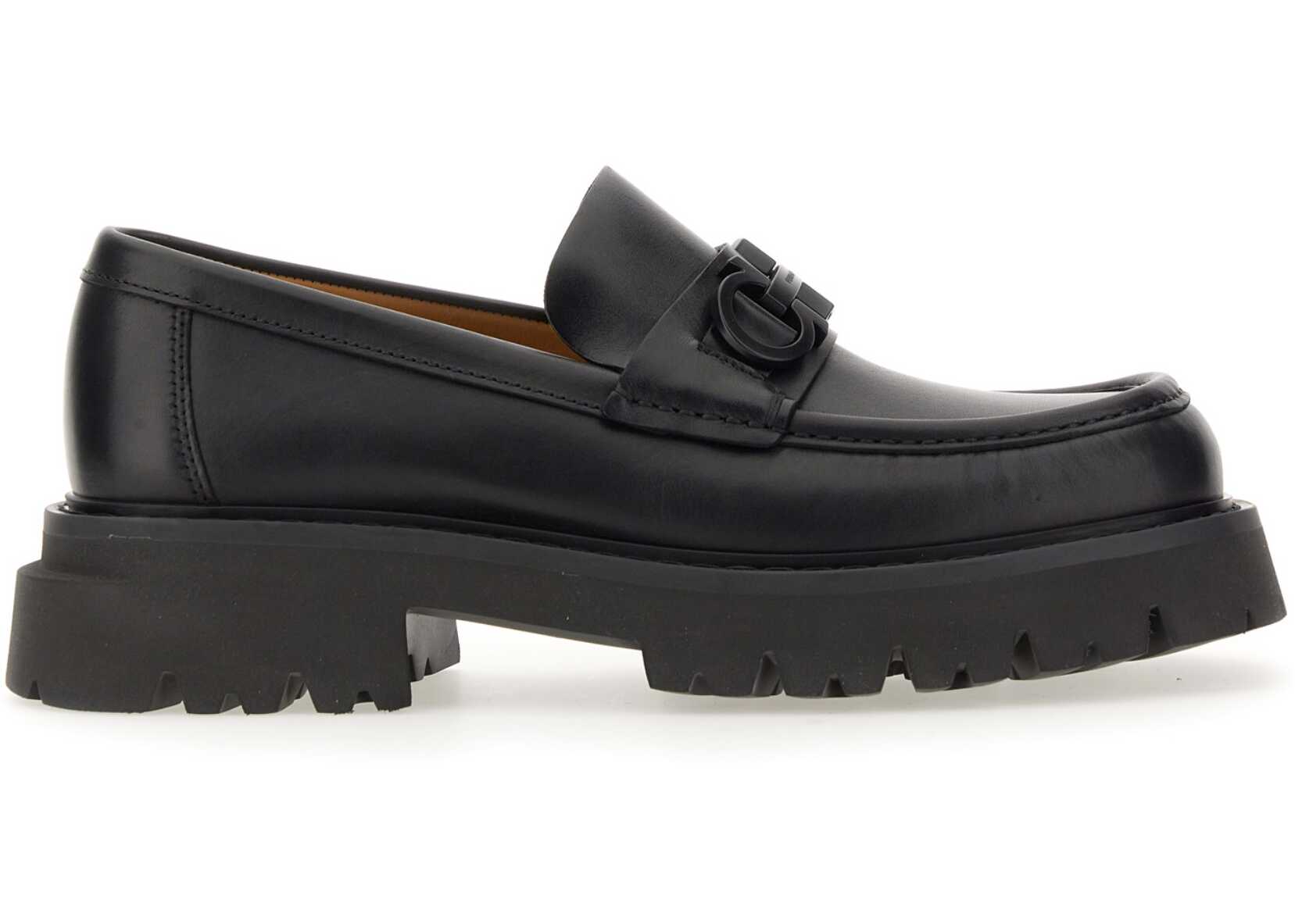 Ferragamo Moccasin Gancini BLACK