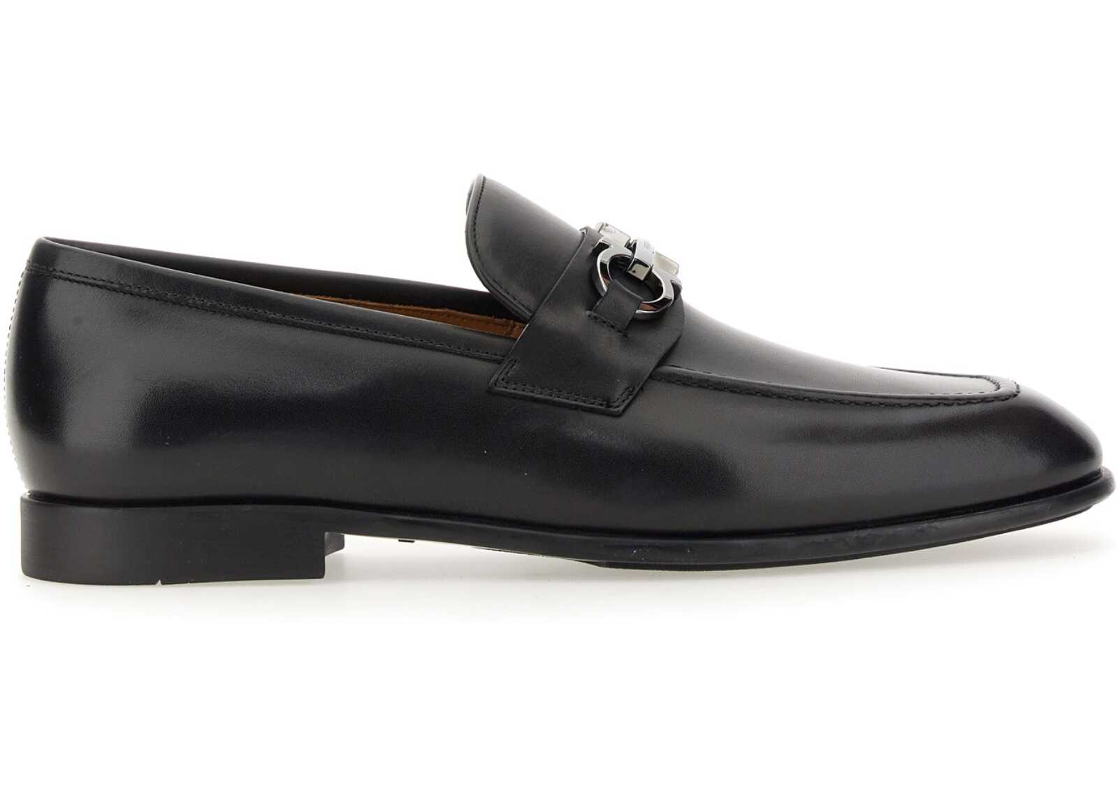 Ferragamo Moccasin Gancini BLACK