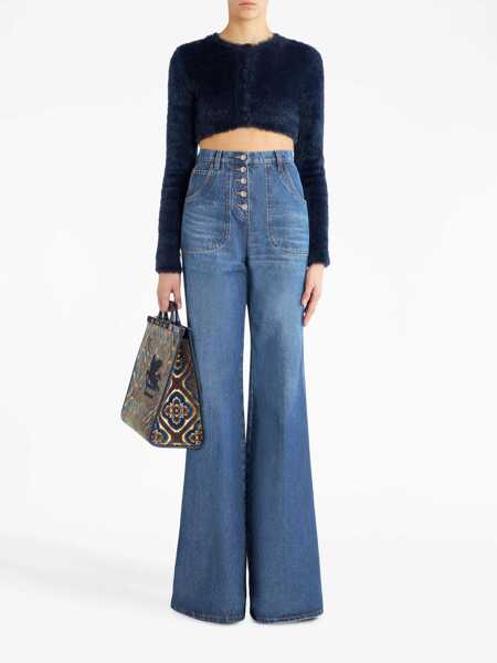 Blugi evazati ETRO Jeans With Foliage Pockets BLUE Femei (BM 10678786) 2