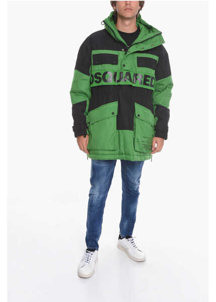 Geci de iarna DSQUARED2 Two-Toned Puffer Jacket With Maxi Pockets Black Barbati (BM 10680298) 4