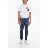 Blugi drepti DSQUARED2 pentru Barbati - Blugi drepti DSQUARED2 Distressed Skater Denims With Low Waist Blue Barbati (BM 10680502) - B-mall.ro