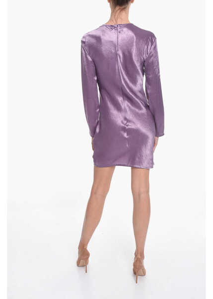 Rochii lungi Bottega Veneta Satin Bandana Midi Dress Violet Femei (BM 10681186) 2