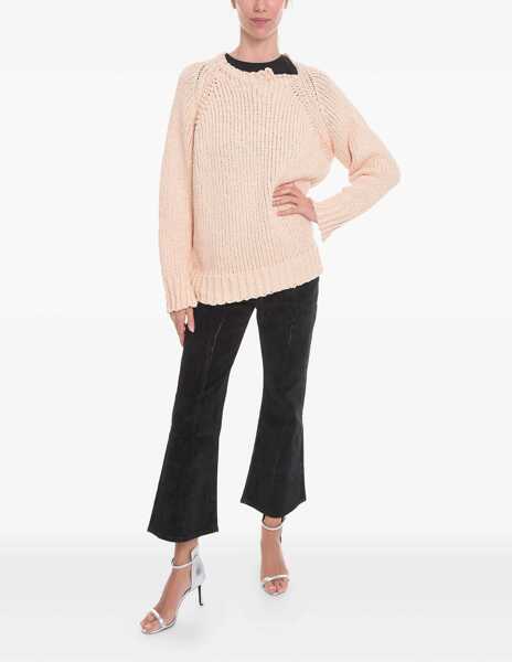 Pulovere Stella McCartney Cotton-Crochet Crewneck Sweater Pink Femei (BM 10681189) 2