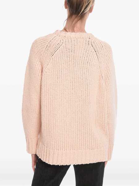 Pulovere Stella McCartney Cotton-Crochet Crewneck Sweater Pink Femei (BM 10681189) 3