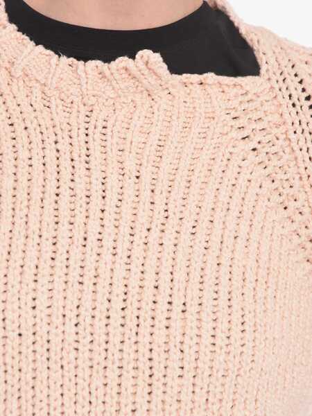 Pulovere Stella McCartney Cotton-Crochet Crewneck Sweater Pink Femei (BM 10681189) 4