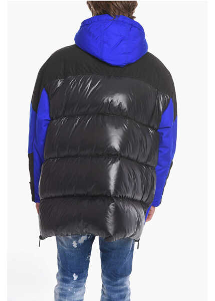 Geci de iarna DSQUARED2 Two-Toned Puffer Jacket With Maxi Pockets Blue Barbati (BM 10681534) 2