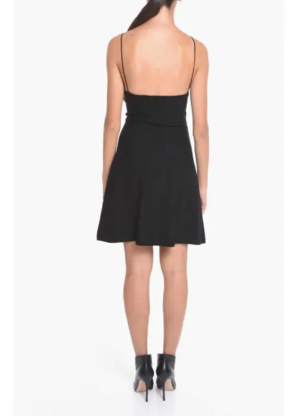 Rochii scurte DSQUARED2 Slip Dress With Decorative Stitching Detail Black Femei (BM 10681555) 2