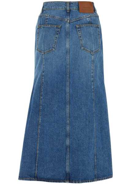 Fuste casual Alexander McQueen Pencil Skirt With Cut-Out DENIM Femei (BM 10681816) 2