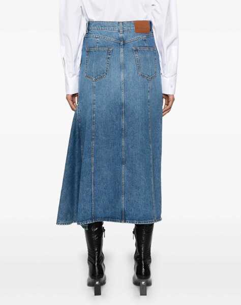 Fuste casual Alexander McQueen Pencil Skirt With Cut-Out DENIM Femei (BM 10681816) 4