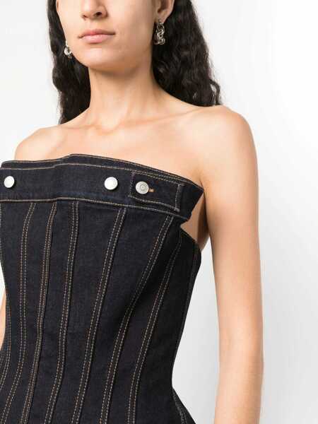 Bluze Alexander McQueen Top In Bustier DENIM Femei (BM 10681828) 5