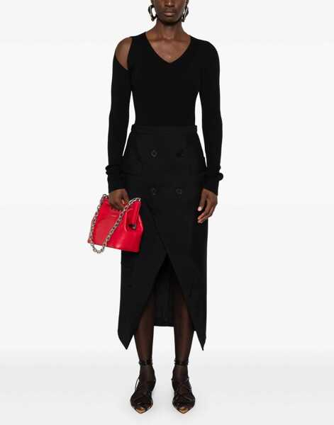 Pulovere casual Alexander McQueen Shirt Cut Out BLACK Femei (BM 10681849) 2