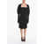 Bottega Veneta Stretch-Wool Knitted Midi Dress With Cut-Out Detail Black