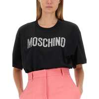 Tricouri Moschino Dama - Tricouri Moschino T-Shirt With Logo BLACK Femei (BM 10682197) - B-mall.ro