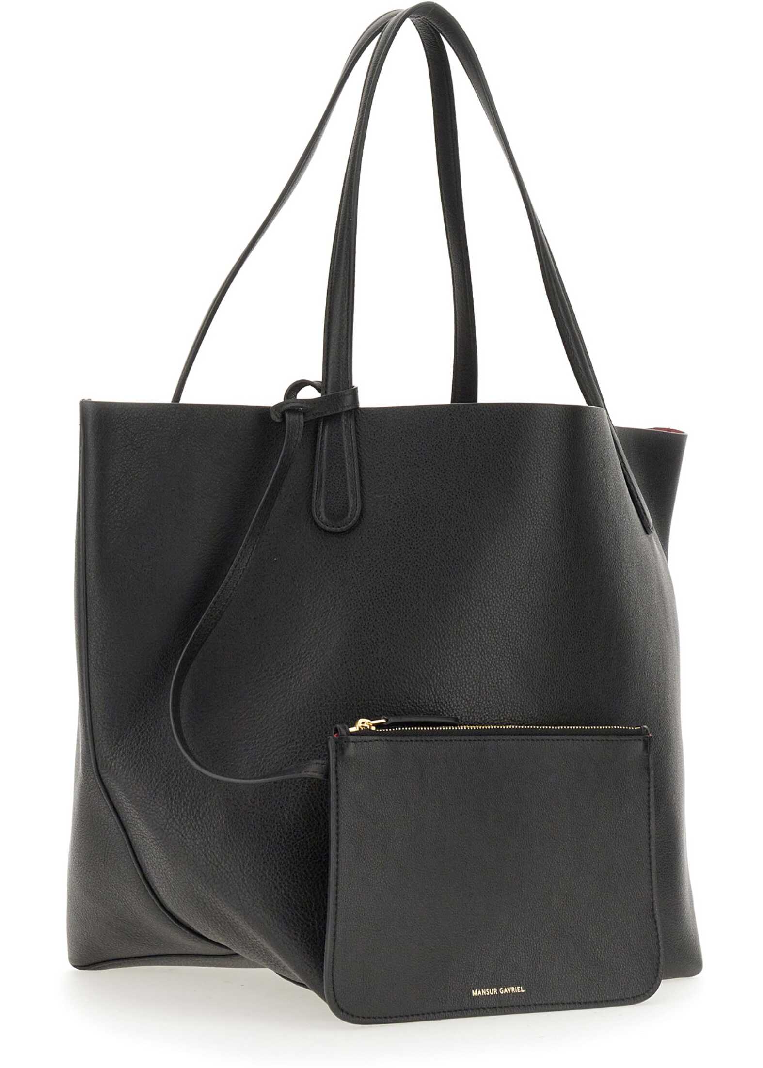 MANSUR GAVRIEL Soft Leather Tote Bag BLACK