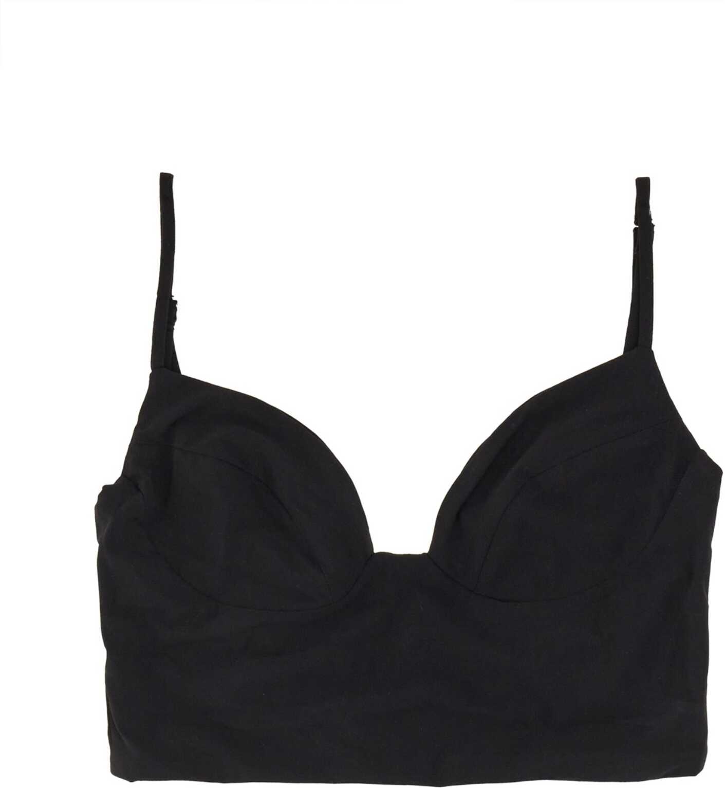 Magda Butrym Long Bustier Bikini Top BLACK