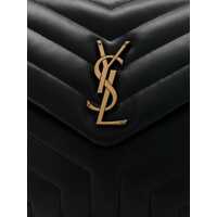Genti de umar Saint Laurent Dama - Genti de umar Saint Laurent Saint Laurent Loulou Leather Medium Crossbody Bag Black Femei (BM 10683793) - B-mall.ro