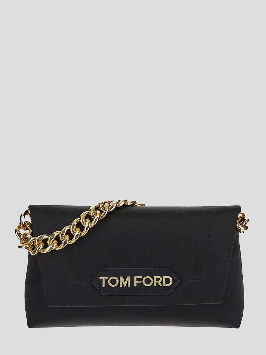 Tom Ford satin + smooth calf mini chain bag BLACK
