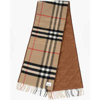 Esarfe Burberry pentru Barbati - Esarfe Burberry Checked Cashmere Scarf With Fringes Brown Barbati (BM 10685821) - B-mall.ro