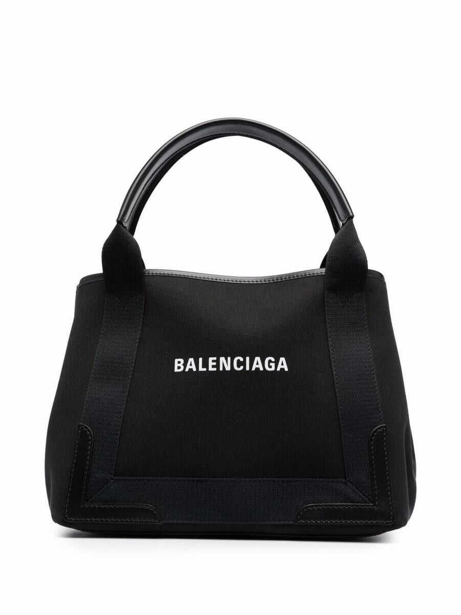 Balenciaga BALENCIAGA Navy Cabas small canvas tote bag BLACK