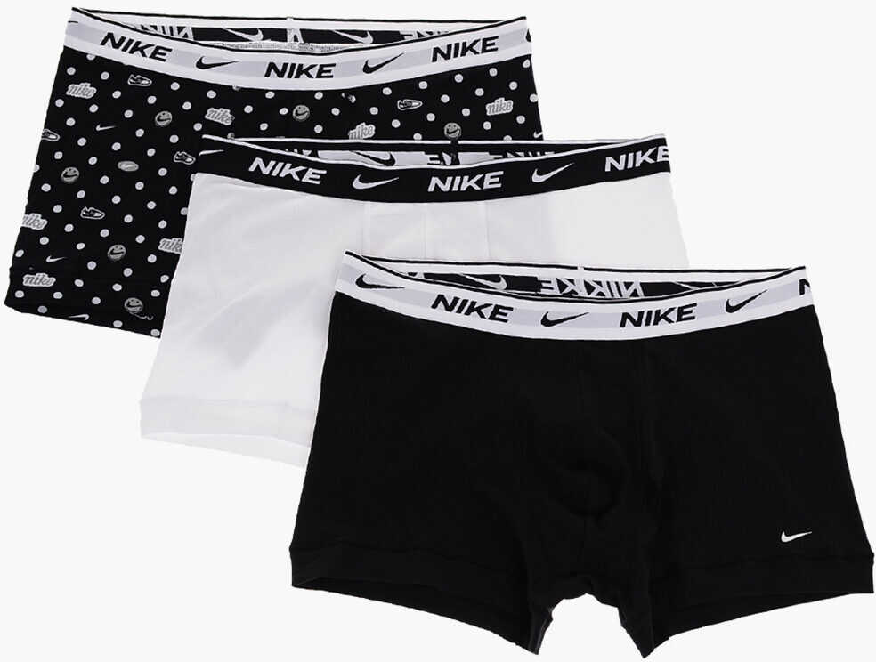 Nike Set 3 Pairs Of Stretch Cotton Boxer With Logoed Elastic Band* Black & White b-mall.ro imagine noua