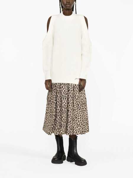 Pulovere casual Ganni Jersey With Logo WHITE Femei (BM 10688314) 2