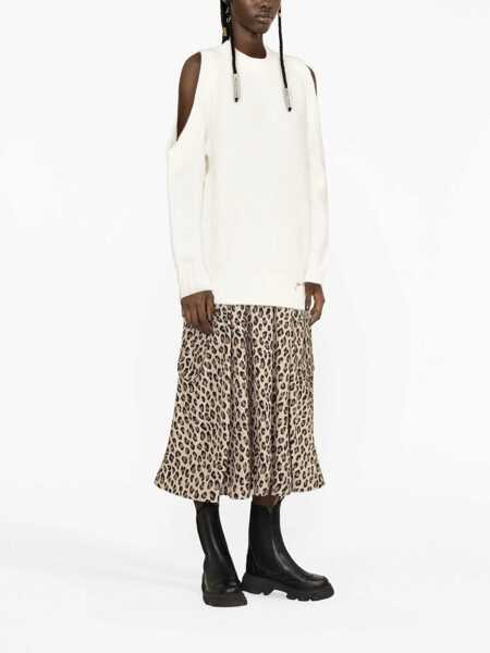 Pulovere casual Ganni Jersey With Logo WHITE Femei (BM 10688314) 3