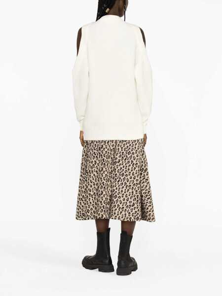 Pulovere casual Ganni Jersey With Logo WHITE Femei (BM 10688314) 4