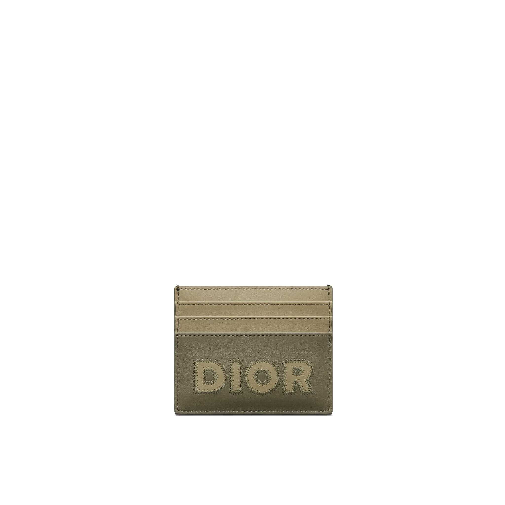 Dior Dior Leather Card Holder Green