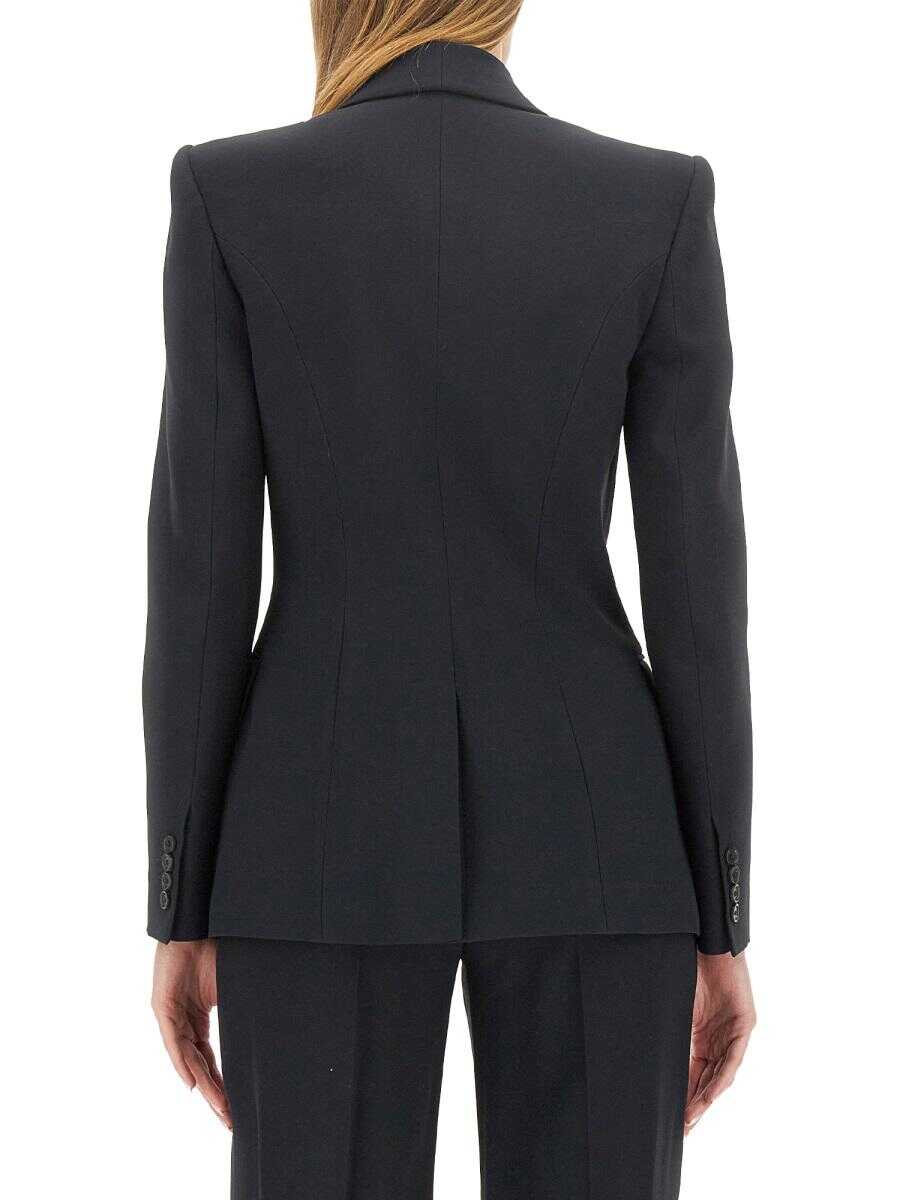 Alexander McQueen ALEXANDER MCQUEEN JACKET WITH REVERSED LAPELS BLACK