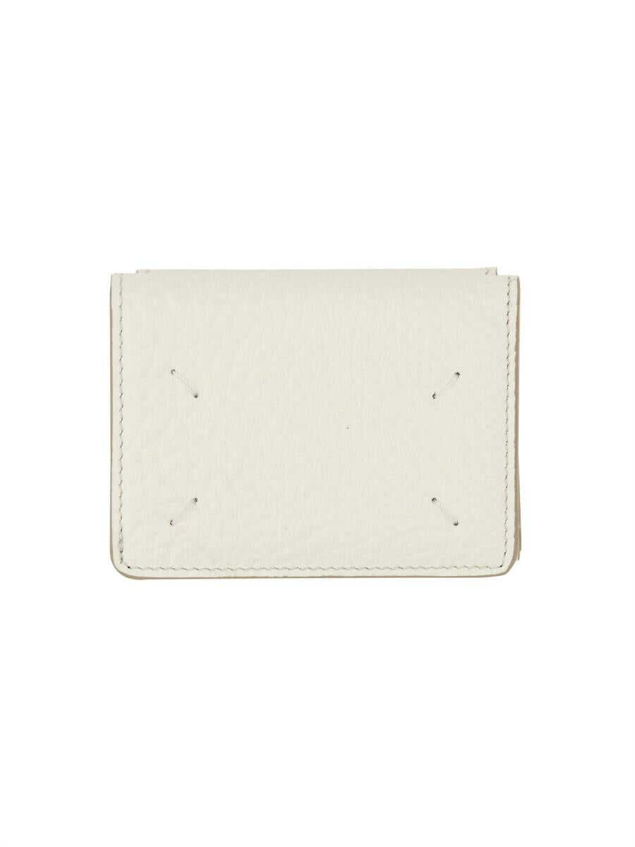 Maison Margiela MAISON MARGIELA FOUR STITCHES COMPACT WALLET UNISEX WHITE