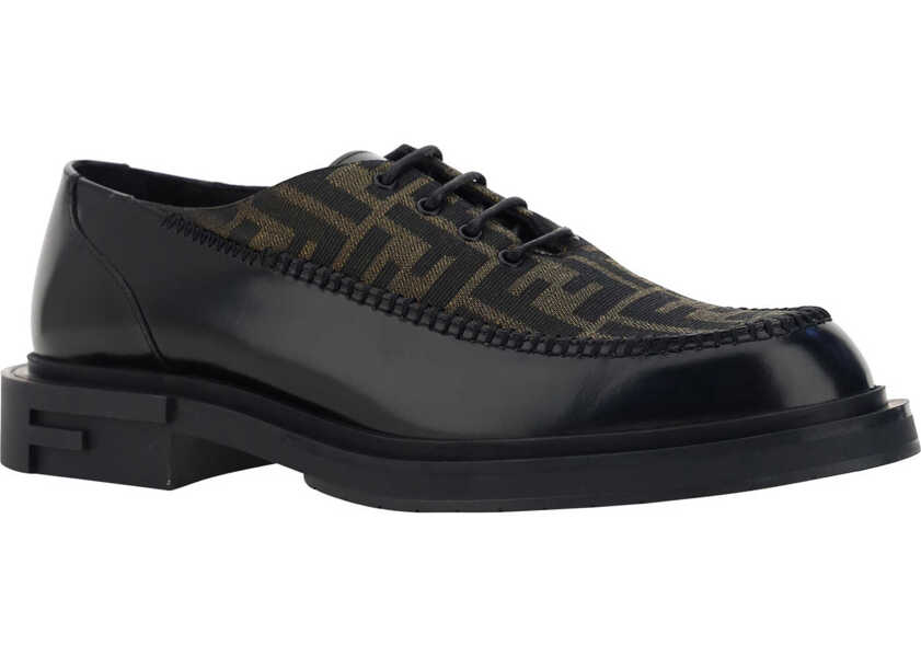 Pantofi eleganti Fendi Lace-Up Shoes TABACCO/NERO Barbati (BM 10691047) 3