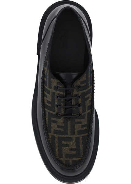 Pantofi eleganti Fendi Lace-Up Shoes TABACCO/NERO Barbati (BM 10691047) 5