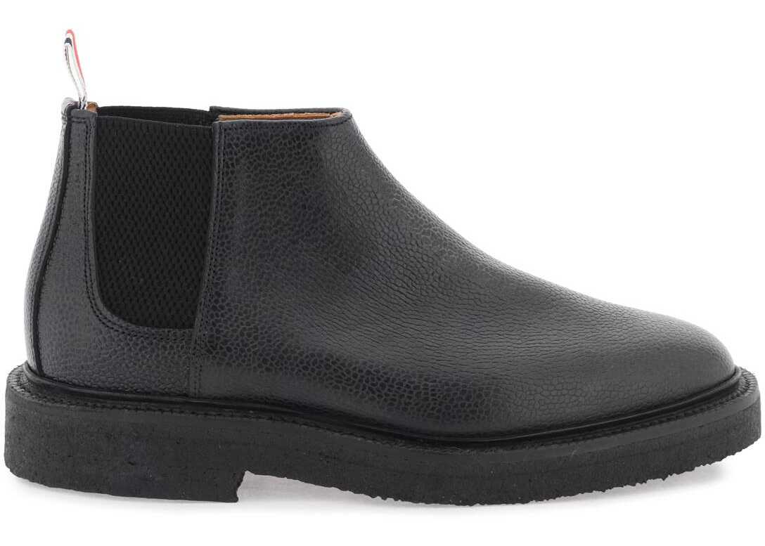 Thom Browne Mid Top Chelsea Ankle Boots BLACK