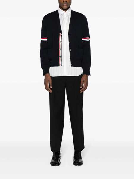 Pulovere Thom Browne Thom Browne Sweaters BLUE Barbati (BM 10693042) 2