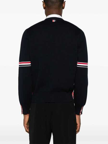 Pulovere Thom Browne Thom Browne Sweaters BLUE Barbati (BM 10693042) 4