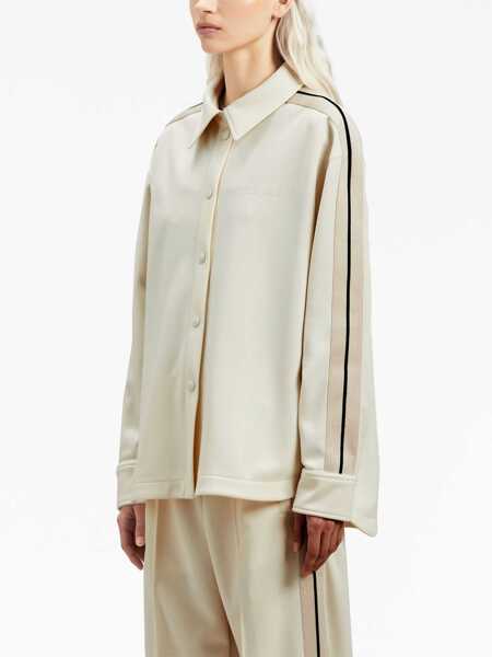 Camasi office Palm Angels Monogram Sports Shirt BEIGE Femei (BM 10693621) 4