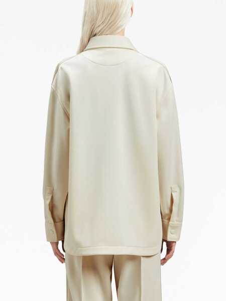 Camasi office Palm Angels Monogram Sports Shirt BEIGE Femei (BM 10693621) 5