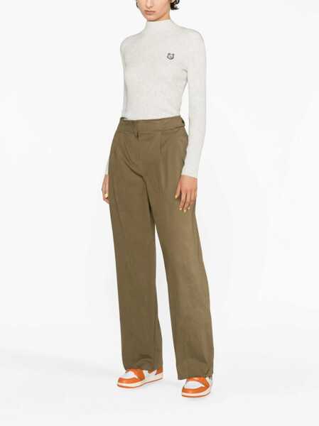 Pulovere casual MAISON KITSUN Fox Patch Jersey GREY Femei (BM 10693627) 2