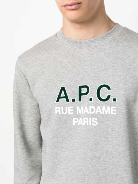 Bluze de trening A.P.C. Sweatshirt With Logo GREY Barbati (BM 10693639) 5