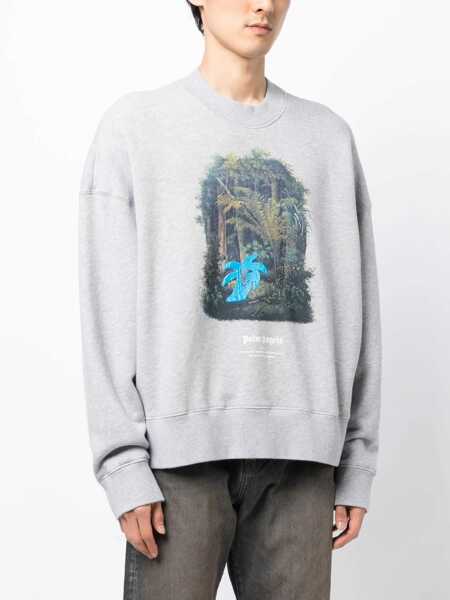 Bluze de trening Palm Angels Hunting In The Forest Sweatshirt GREY Barbati (BM 10693642) 3
