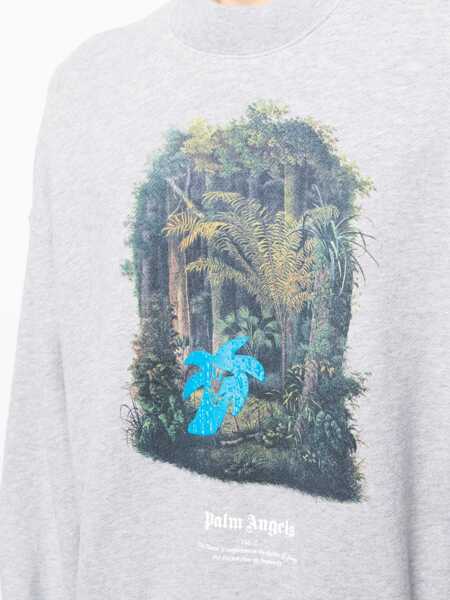 Bluze de trening Palm Angels Hunting In The Forest Sweatshirt GREY Barbati (BM 10693642) 5