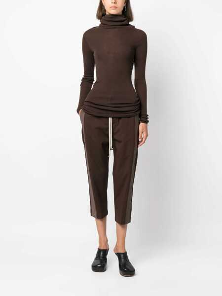 Salopete Rick Owens Drawstring Astaires Cropped Pants BROWN Femei (BM 10693666) 2