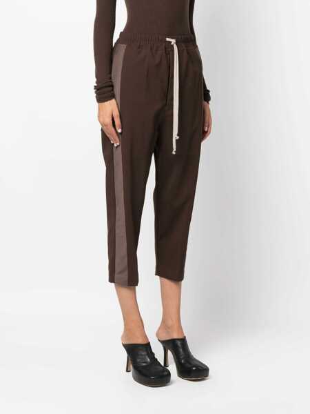 Salopete Rick Owens Drawstring Astaires Cropped Pants BROWN Femei (BM 10693666) 3