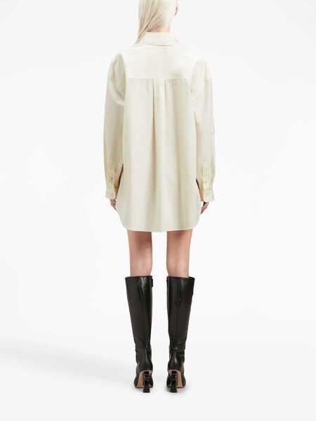 Camasi office Palm Angels Shirt With Embroidered Logo IVORY Femei (BM 10693684) 5