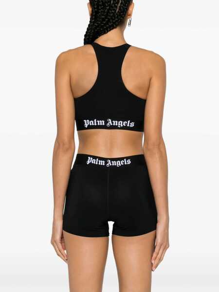 Tricouri Palm Angels Cropped Top With Logo BEIGE Femei (BM 10693687) 4