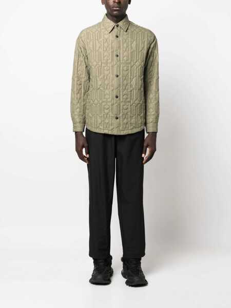 Camasi casual Palm Angels Monogram Shirt MILITARY GREEN Barbati (BM 10693714) 2