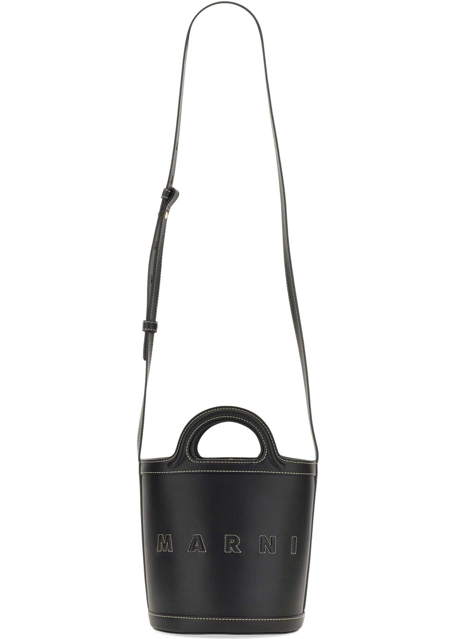 Marni Tropicalia Small Bucket Bag BLACK