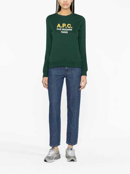 Bluze de trening A.P.C. Sweatshirt With Logo GREEN Femei (BM 10695787) 2
